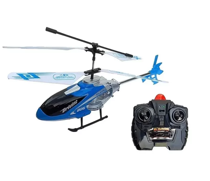 Radio rc flying velocity helicopter with unbreakable blades infrared sensors (Multi color) with rechargeable batteries features - Image 2