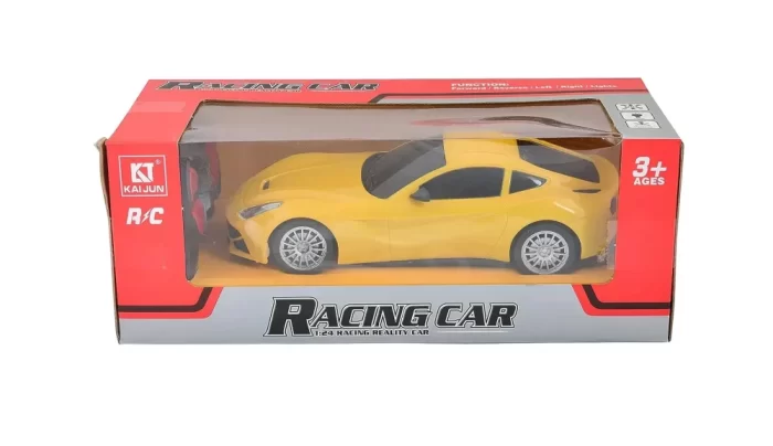 KAIJUN Racing Car with Remote, Yellow - Gifts Toys for Kids