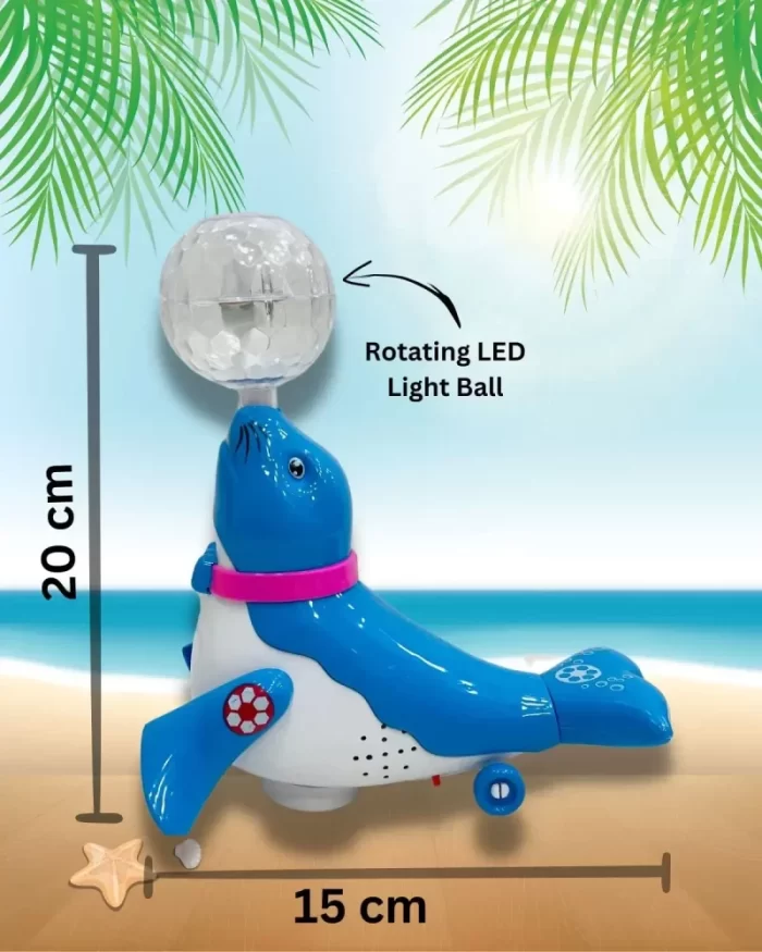TOY KINGDOM Musical Dancing Sealion Toy with Music Flashing Lights Baby Musical Toys for Kids 1+Years - Image 2