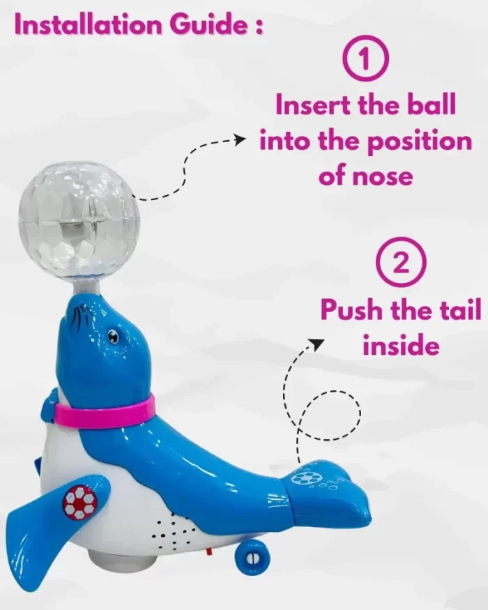 TOY KINGDOM Musical Dancing Sealion Toy with Music Flashing Lights Baby Musical Toys for Kids 1+Years - Image 4