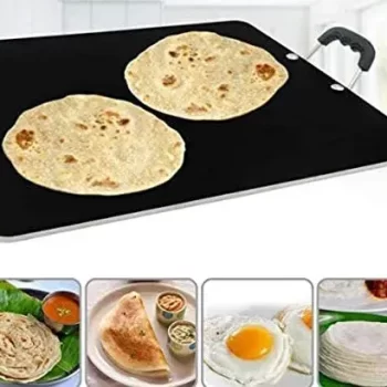 Leenex Non Stick 38 cm, Extra Large Home Products Multi Purpose Tawa for Dosa, Chapati Roti All in one Product- Red - Image 3