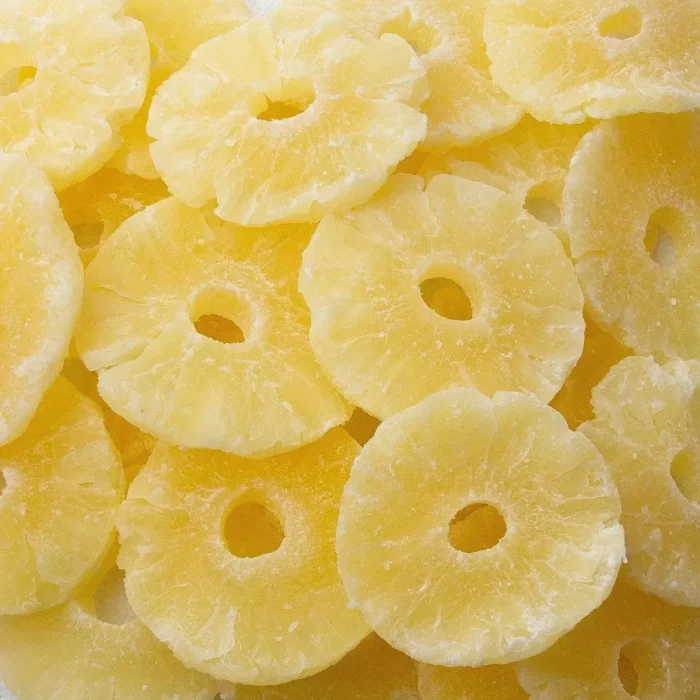 Dried Pineapple Rings - 1KG Bulk | Organic Sweet, Juicy Dehydrated Pineapple Fruit Bites | Low Calories & High Fibers | Tropical Healthy Treat for Snacking & Baking - Imported Product