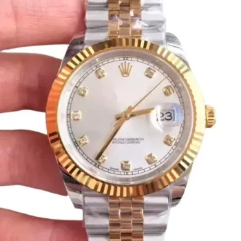 White Steel Swiss Automatic Watch