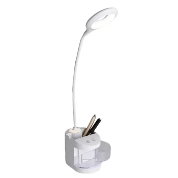 Rechargeable Touch Control LED Table Study lamp with Pen Holder, Mobile Holder & Storage Drawer.