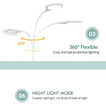 Rechargeable Touch Control LED Table Study lamp with Pen Holder, Mobile Holder & Storage Drawer. - Image 4