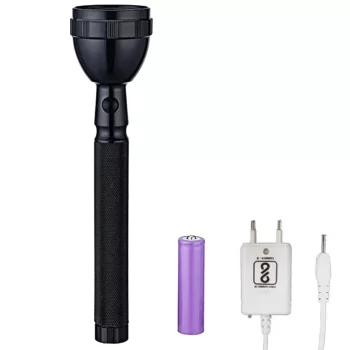 JY 8990 Rechargeable LED Flashlight Torch with Long Lasting Battery Performance & 500 mtr Long Range