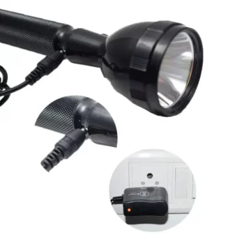 JY 8990 Rechargeable LED Flashlight Torch with Long Lasting Battery Performance & 500 mtr Long Range - Image 4