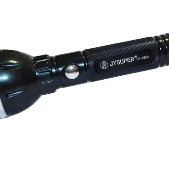 JY SUPER Iron Flashlight Police Hand Torch, Metallic