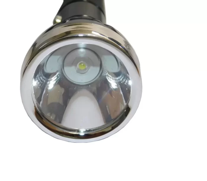 JY SUPER Iron Flashlight Police Hand Torch, Metallic - Image 2