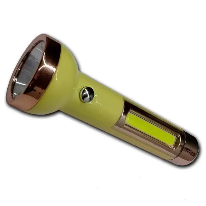 Care 4 Led Flashlight jy 1703 torch with emergency light Rechargeable torch light Torch  (Yellow, 15 cm, Rechargeable)