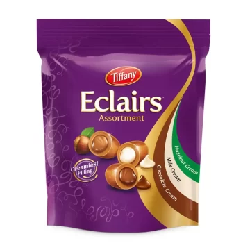 Tiffany Eclair Assortment Creamiest Filling Hazelnut, Milk, Chocolate Cream 550 gm - Imported Chocolates