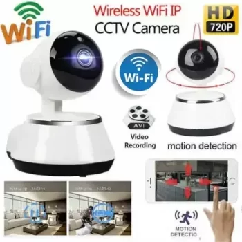 Point Zero V380 Q6 WiFi IP Camera 360 Degree Doll Wifi Camera Two way Audio Security Camera  (NO GB, 1 Channel) - Image 2