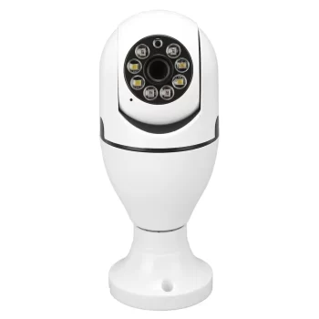 Light Bulb Security Camera, 1080P HD 360° Rotation Panoramic WiFi Camera, 2 Way Talk Color Night Vision Motion Detection Home Surveillance Cameras System with MIC and Speaker, Siren Alarm, E27 Socket