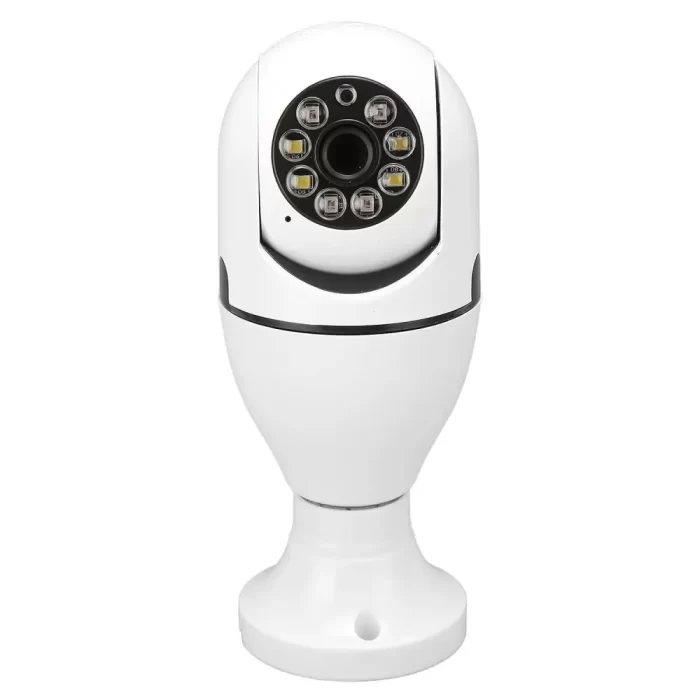 Light Bulb Security Camera, 1080P HD 360° Rotation Panoramic WiFi Camera, 2 Way Talk Color Night Vision Motion Detection Home Surveillance Cameras System with MIC and Speaker, Siren Alarm, E27 Socket