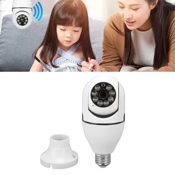 Light Bulb Security Camera, 1080P HD 360° Rotation Panoramic WiFi Camera, 2 Way Talk Color Night Vision Motion Detection Home Surveillance Cameras System with MIC and Speaker, Siren Alarm, E27 Socket - Image 8