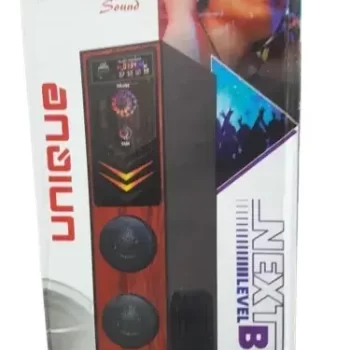 Tower Speaker Bluetooth Double Speaker  (Black, Stereo Channel)