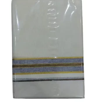 TRADITIONAL GOLDEN-KASAVU COLOR MUNDU/DHOTIES - 100% HANDLOOM COTTON ( DOUBLE DHOTI)