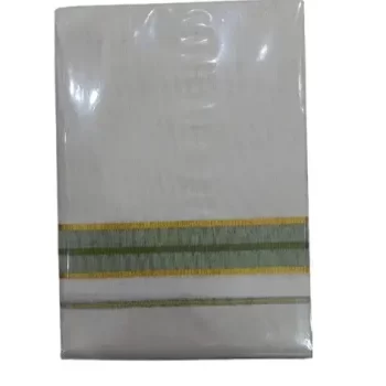 TRADITIONAL GOLDEN-KASAVU COLOR MUNDU/DHOTIES - 100% HANDLOOM COTTON ( DOUBLE DHOTI)