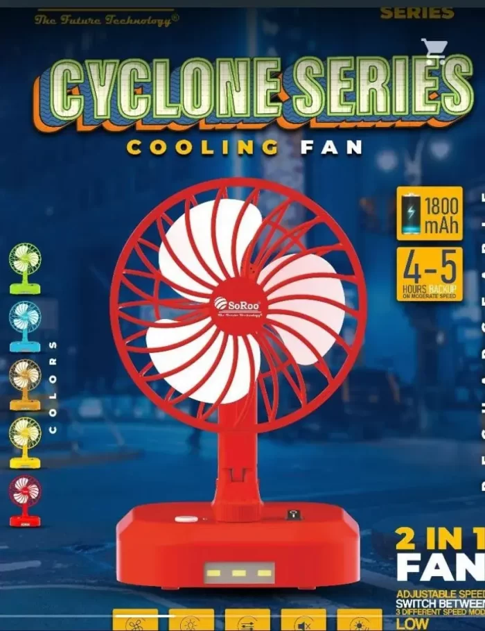 Cheapest Rechargeable Mini Fan , SoRoo Rechargeable Table Fan, Portable USB Fan, Table Fan for for Travel, Outdoor, Home, Office, Kitchen, Picnic - Image 2