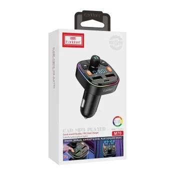 Car Bluetooth Device with Call Receiver, FM Transmitter for Music System & Dual USB + Type C Fast Charger; 7 Colour LED Lights; 6 Equalizer Presets; USB MP3 Audio Playback; Voice Assistant - Image 3