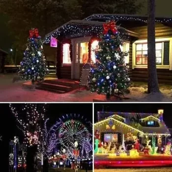 LED String Serial Light 30 Meter Copper LED Serial String Lights With 8 Modes Automatic Pattern Change. Waterproof & Flexible Led Rice Lights - LED Fairy Lights for Home Decoration, Diwali & Christmas – (Multicolor) - Image 3