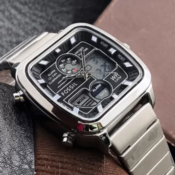 Digital Watch Stainless Steel Edition Watch For Men Silver - Image 2