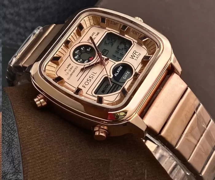 FS 5889 Rose Gold Analog - Digital Watch - Image 2