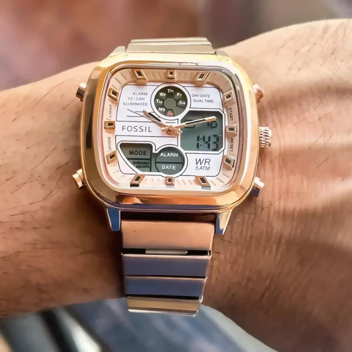 FS 5889 Rose Gold Analog - Digital Watch - Image 3