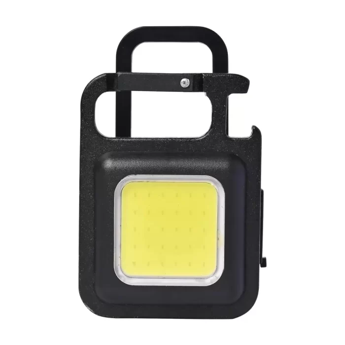 2000 Lumens LED COB Key Chain Flashlights Small Water Resistant USB Rechargeable Magnetic Work Light 3 Light Modes Portable Mini Light with Folding Bracket for Walking Camping Car Repairing Square - Image 4