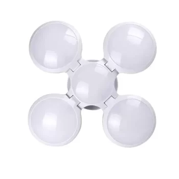 LED Folding Football Shape UFO Bulb with 5 Leaf Adjustable High Brightness Light Bulb (Cold White) 75W (Pack of 1)