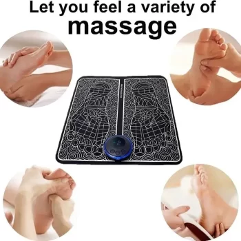 Foot Massager Pain Relief,Electric EMS Massage Machine Mat,Rechargeable Portable Folding Automatic with 8 Mode/19 Intensity for Legs,Body,Hand Device for Men and Women - Image 3