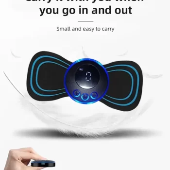 Wireless Vibrating Mini Body Massager 8 Mode & 19 Strength Levels of Pain Relief, Portable and Rechargeable Butterfly Massager for Neck, Back, Shoulders, Legs, Arms, and Waist for Men and Women - Image 9