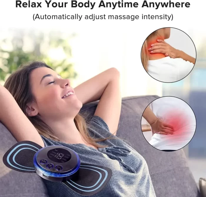 Body & Foot Massager Pain Relief Wireless Electric EMS Massage Machine,Rechargeable Portable Folding Automatic with 8 Mode19 Intensity for Legs,Body,Hand Therapy (Foot Massager and body Massager) - Image 3