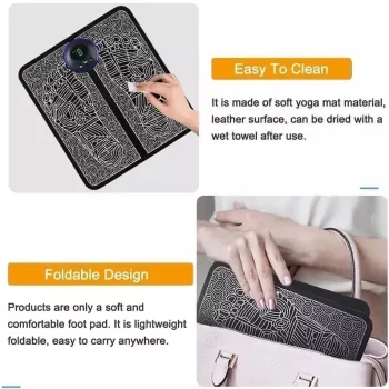 Body & Foot Massager Pain Relief Wireless Electric EMS Massage Machine,Rechargeable Portable Folding Automatic with 8 Mode19 Intensity for Legs,Body,Hand Therapy (Foot Massager and body Massager) - Image 5