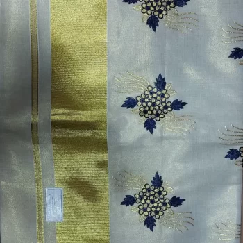 Women's Kerala Traditional Tissue Saree with Mural Print