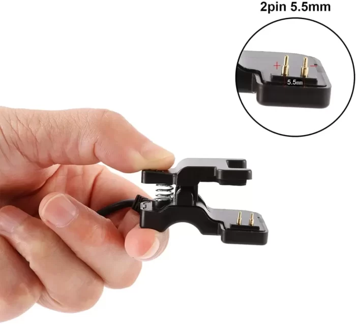 USB Fast W26 Cable, Watch Charger Magnetic 2 pin, Watch Charger BoatFlash Edition Smartwatch Adapter Length 45 cm for Smart Watch (Charge only) - Image 2