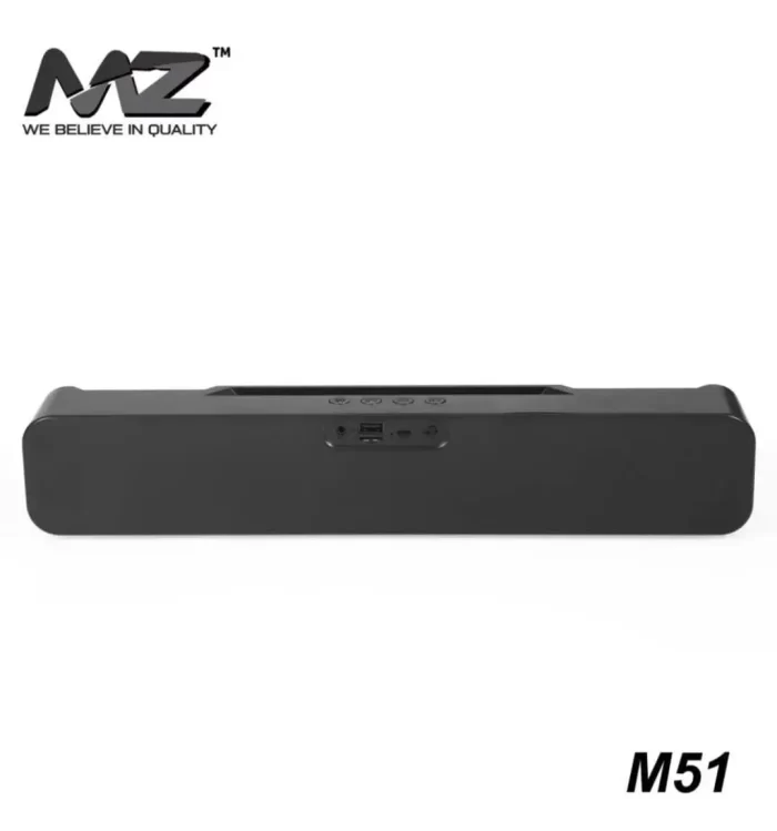MZ M51 (Portable Home TV SOUNDBAR) Dynamic Thunder Sound 2400mAh Battery 16 W Bluetooth Soundbar - Heavy Bass ( FM Radio , TF Card , USB , AUX ) - Image 3