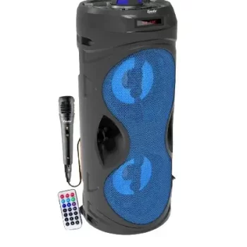 Bluetooth Speaker Dynamic Thunder Sound with wireless Bluetooth Party Speaker (Black, Stereo Channel) with 1 wired mic and remote