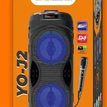Bluetooth Speaker Dynamic Thunder Sound with wireless Bluetooth Party Speaker (Black, Stereo Channel) with 1 wired mic and remote - Image 4