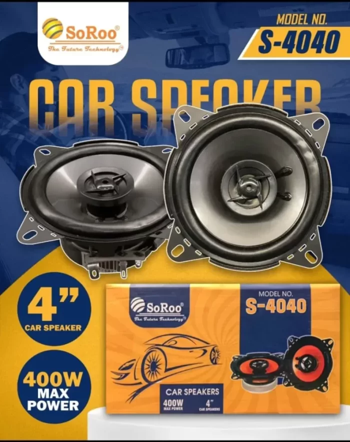 Car Speakers SoRoo 4 Inch round 400W Car Speakers 2-Way Full Ranges Frequency Automobile Music Speaker - Image 2