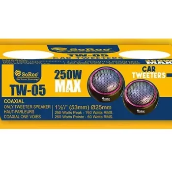 SoRoo 250W MAX Tweeter Car Speaker  (250 W)