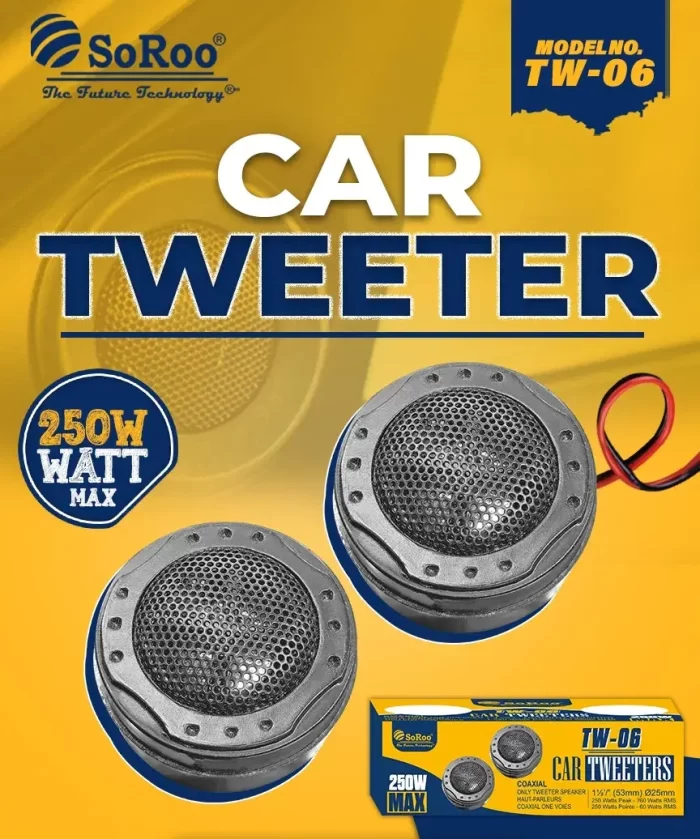 SoRoo 250W MAX Tweeter Car Speaker  (250 W) - Image 2
