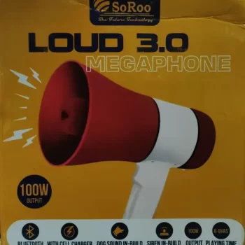 SoRoo Loud 3.0 100 W Megaphone - (Handheld Rechargeable Megaphone), Bluetooth/Dog Sound In-build  & Siren Outdoor, Indoor PA System (100 W) with 6 hrs Play time - Image 2