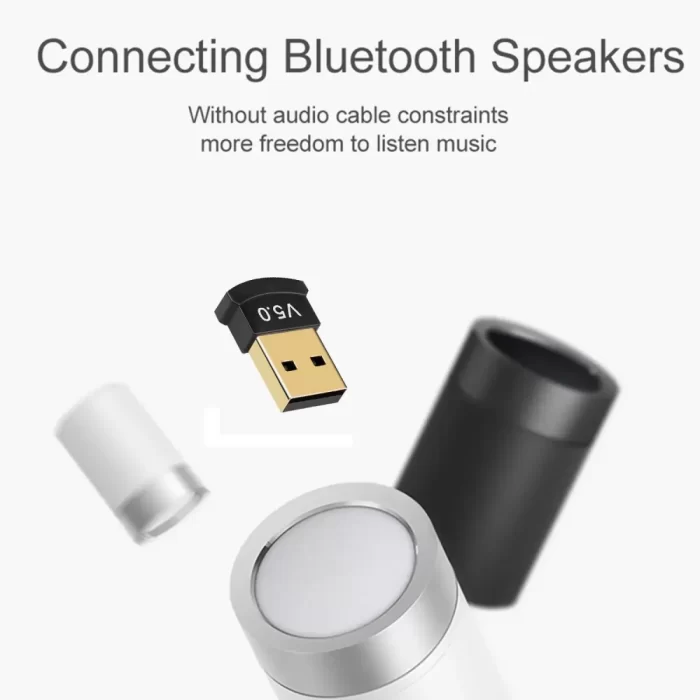 Sellingal Ultra-Mini Bluetooth CSR 4.0 USB Dongle Adapter for Windows Computer (Black:Golden) - Image 3