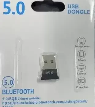 Latest Version Bluetooth 5.0 USB Dongle Receiver Adapter For Computer Laptop USB Bluetooth V5.0 Bluetooth  (Black & Gold) - Image 2