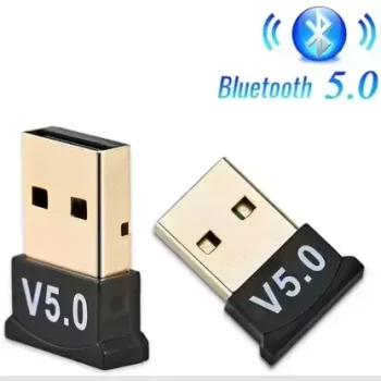 Latest Version Bluetooth 5.0 USB Dongle Receiver Adapter For Computer Laptop USB Bluetooth V5.0 Bluetooth  (Black & Gold)