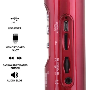3D Stereo Advance Handheld Wireless Singing Mike Multi-Function Bluetooth Karaoke Mic with Microphone Speaker with Recording + USB+FM + Selfie Features & Many More - Image 4
