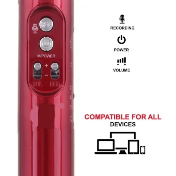 3D Stereo Advance Handheld Wireless Singing Mike Multi-Function Bluetooth Karaoke Mic with Microphone Speaker with Recording + USB+FM + Selfie Features & Many More - Image 5