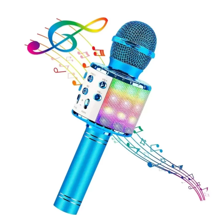 WS-858 Wireless Bluetooth Handheld Microphone Stand Karaoke Mike with Speaker Audio Recording for Cellphone