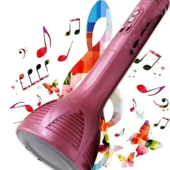 3D Stereo Advance Handheld Wireless Singing Mike Multi-Function Bluetooth Karaoke Mic with Microphone Speaker with Recording + USB+FM + Selfie Features & Many More